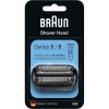 Braun 53B Replacement Cassette Head for New Model Series 5 and 6 Shavers - Black