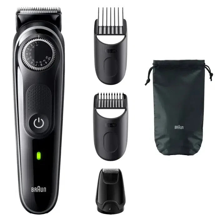 Braun Beard Trimmer 3 BT3440 With Precision Wheel, 4 styling tools, 80min runtime, grey