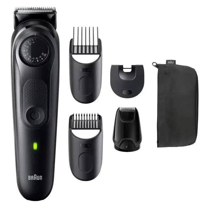 Braun Beard Trimmer 5 BT5420 With Precision Wheel, 5 styling tools, 100min runtime, black