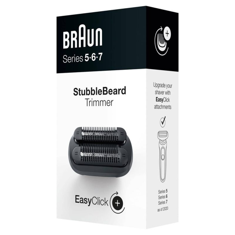 Braun EasyClick Stubble Beard Trimmer Attachment Fits Series 5, 6 and 7 Shavers 2020 Models Only