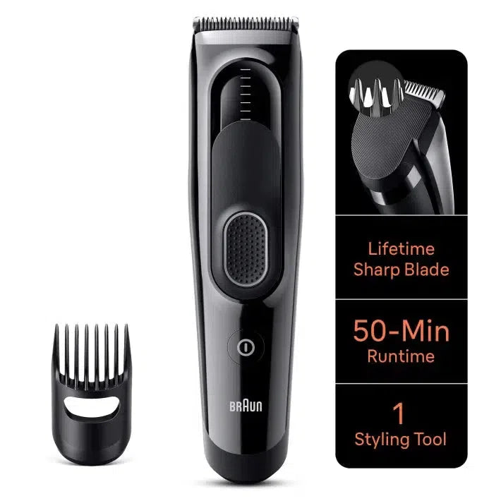 Braun Hair Clipper Series 5 HC5310 with 9 Length Settings & 1 Comb