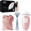 Braun IPL Silk·Expert Mini PL1014 Latest Generation IPL , Permanent Visible Hair Removal, White/Pink
