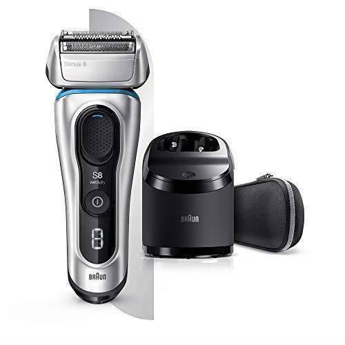 Braun Men's Series 8 8390cc Wet & Dry Electric Shaver - 100% Waterproof, Silver