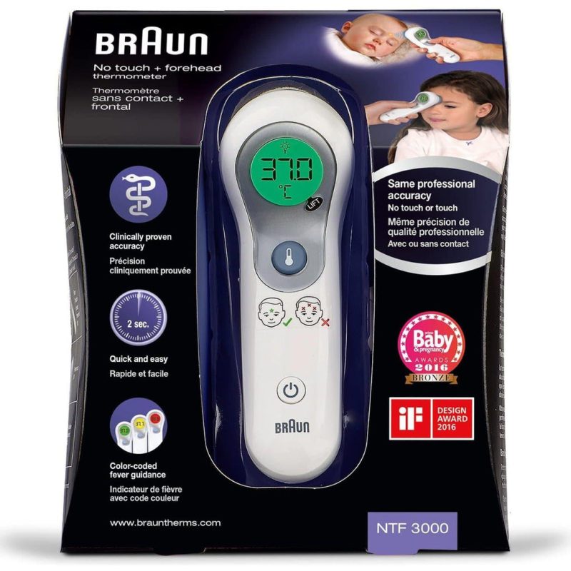 Braun NTF3000 No Touch Plus Forehead Digital Thermometer