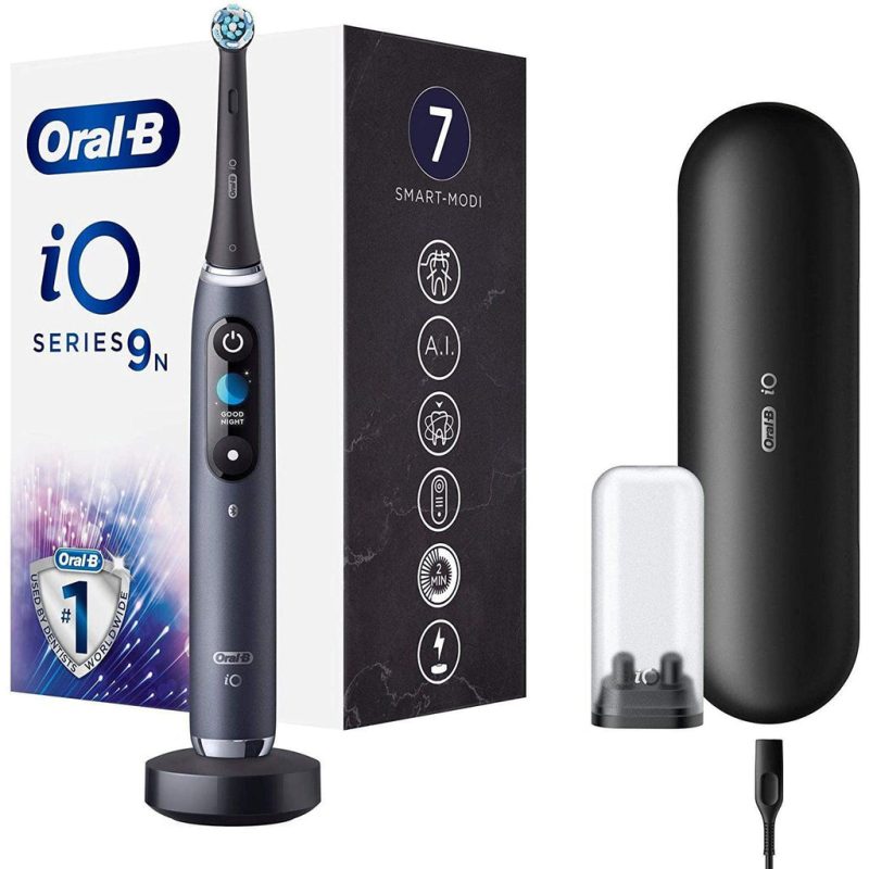Braun Oral-B iO 9N Electric Toothbrush with Revolutionary Magnetic Technology - Black Onyx
