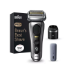 Braun Series 9 Pro+ 9477cc Wet & Dry Shaver with 5-in-1 SmartCare center and PowerCase, silver.