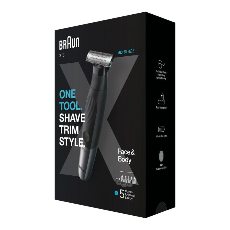 Braun Series X XT5100 Wet & Dry all-in-one tool with 5 attachments, black / silver