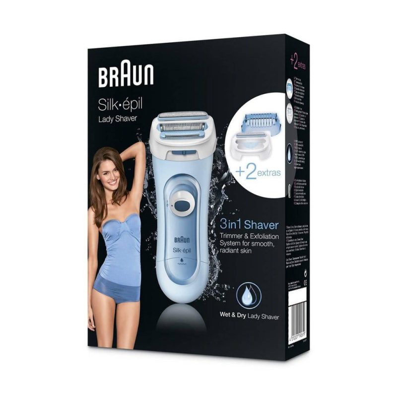 Braun Silk-Epil 3-in-1 Cordless Wet and Dry Electric Lady Shaver LS 5160 - Blue