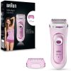 Braun Silk-Epil 5-100 Hair Removal Electric Battery Lady Shaver LS5100 w/ 1 Extra - Pink