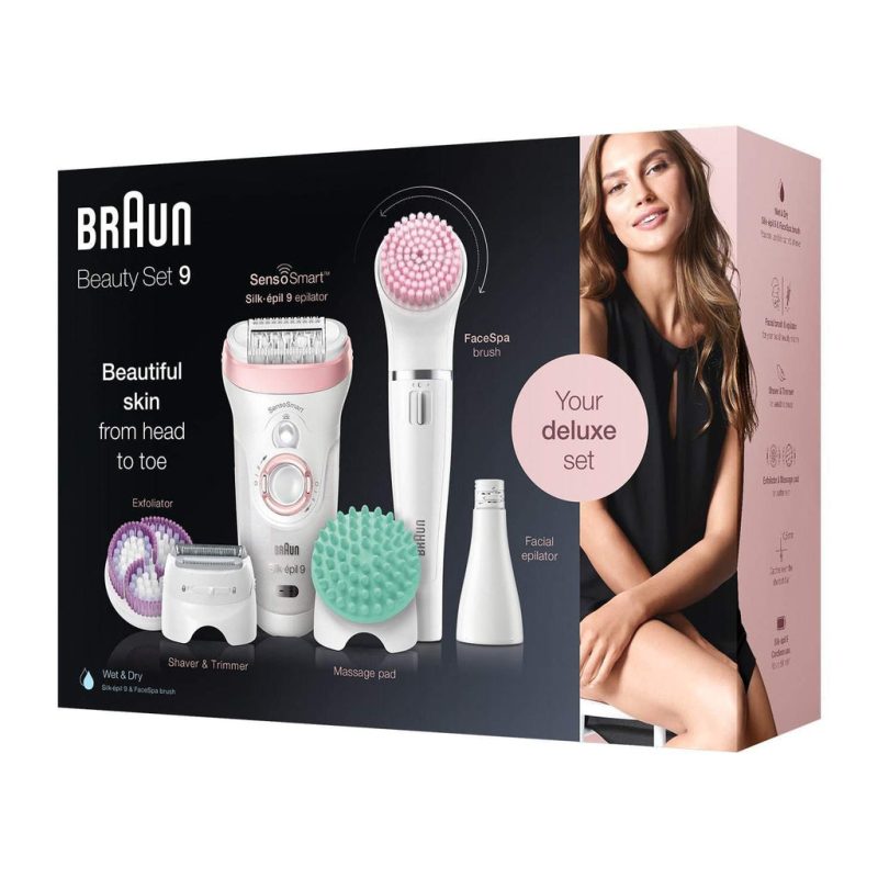 Braun Women's Silk-épil Beauty Set 9 9/985 Wet and Dry Epilator w/ 8 Extras