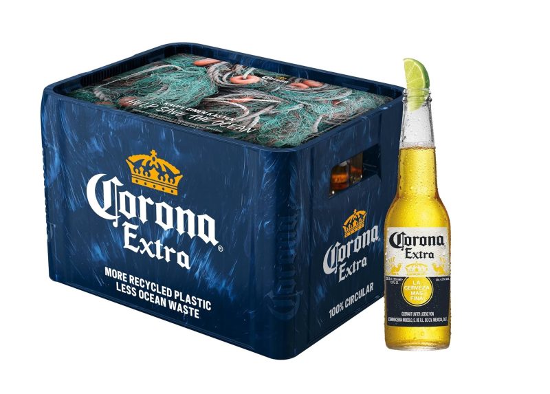Corona Extra Premium Lager Bottled Beer, REFILLABLE in a crate, International Lager Beer, 20-pack (20 x 0.355 l)