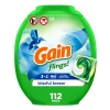 Gain flings! Laundry Detergent Soap Pacs, HE Compatible, 112 ct, Long Lasting Scent, Blissful Breeze