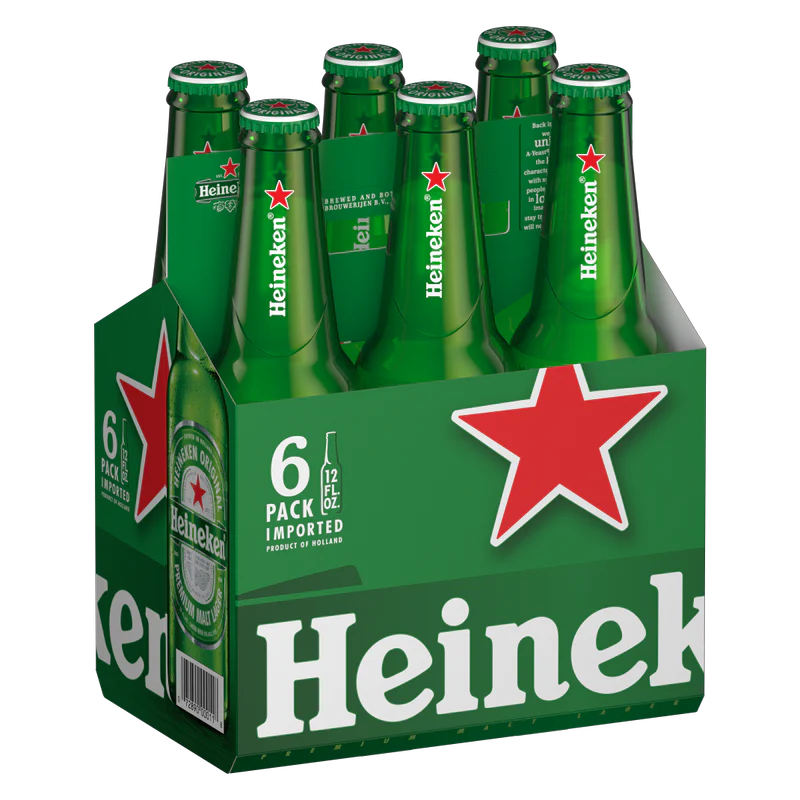 Heineken 6pk 12oz Btl 5.0% ABV