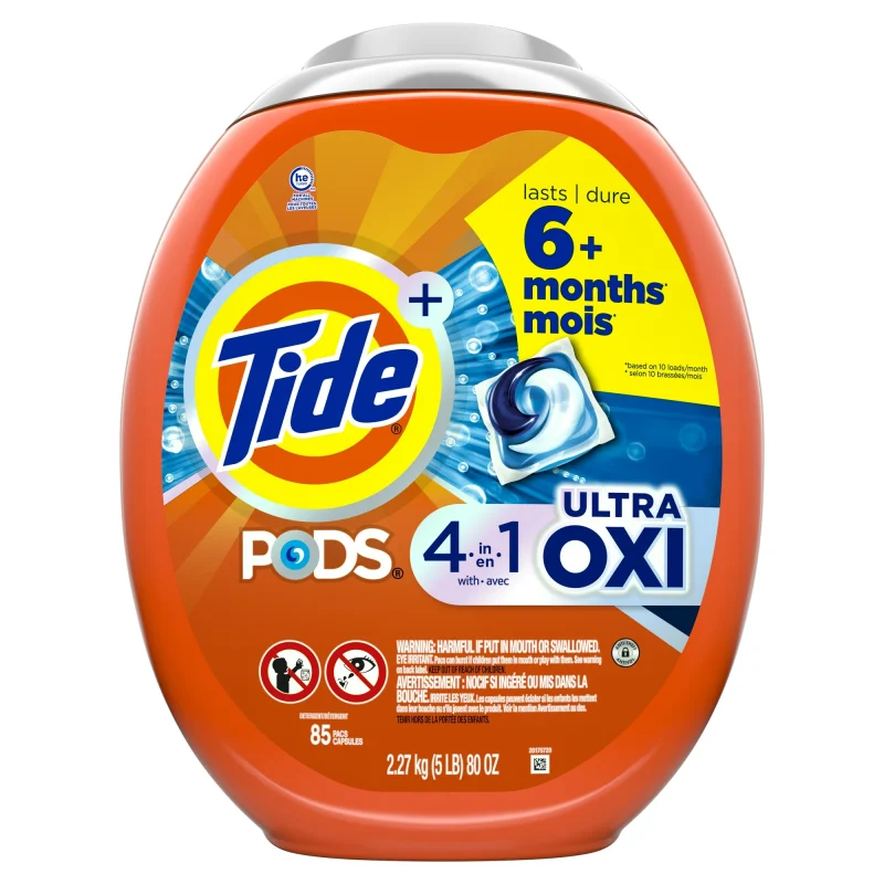 Tide PODS® Ultra OXI Liquid Laundry Detergent Pacs, 85 Count