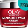 Olay Regenerist Micro-Sculpting Cream Face Moisturizer with Hyaluronic Acid & Niacinamide, Fragrance-Free, 1.7 oz
