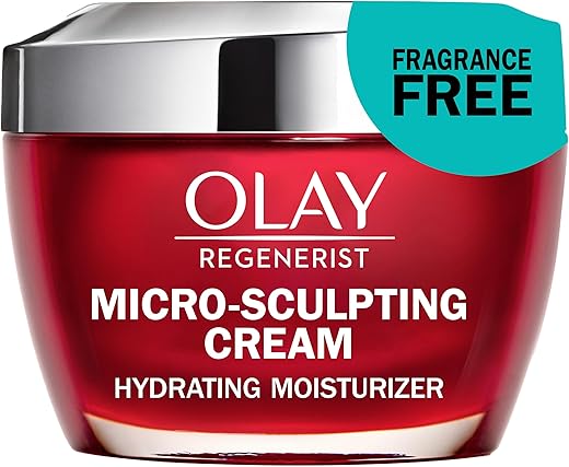 Olay Regenerist Micro-Sculpting Cream Face Moisturizer with Hyaluronic Acid & Niacinamide, Fragrance-Free, 1.7 oz