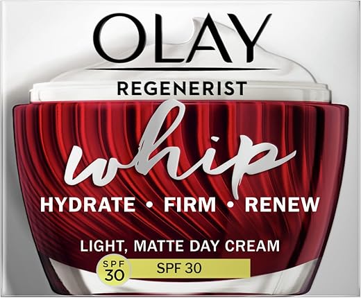 Olay Regenerist Whip Light As Air Anti-Ageing Moisturiser For Firmer Skin With SPF30, Hyaluronic Acid, 50 Ml