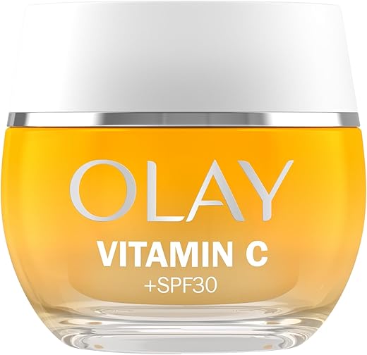 Olay Vitamin C Face Moisturiser Day Cream SPF 30, Skincare with Niacinamide 99% Purity Brightening Skin Care: Anti-Dark Spot Action, Evens, Hydrates Non-Greasy, Non-Sticky 50ml