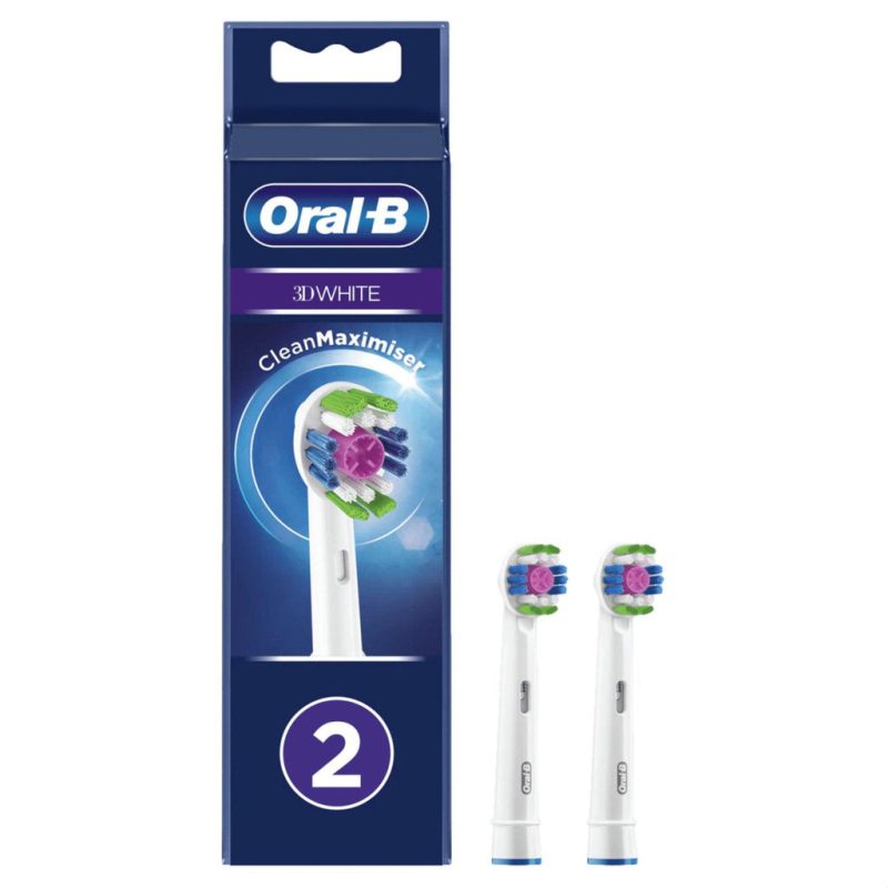 Oral-B 3D White Power Replacement Toothbrush Heads - Round Head - Pack of 2