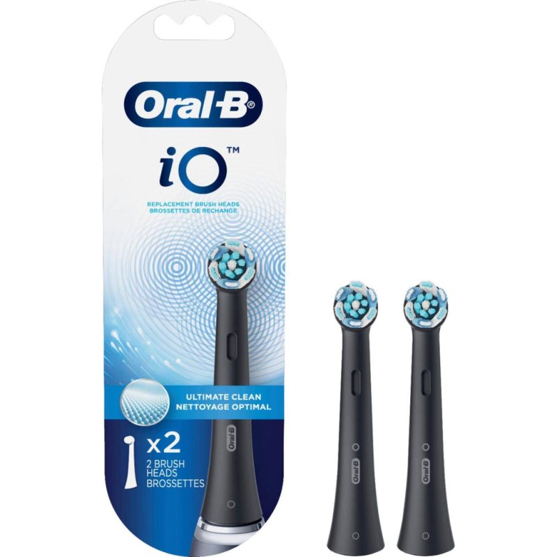 Oral-B iO 2pk Ultimate Clean Toothbrush Replacement Heads - Black