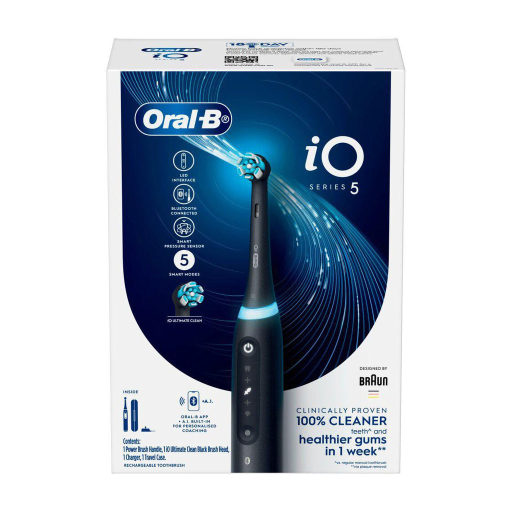 Oral-B iO 5 Electric Toothbrush, with Revolutionary Magnetic Technology - Matt Black