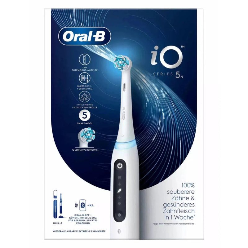 Oral-B iO 5 Electric Toothbrush, with Revolutionary Magnetic Technology - White