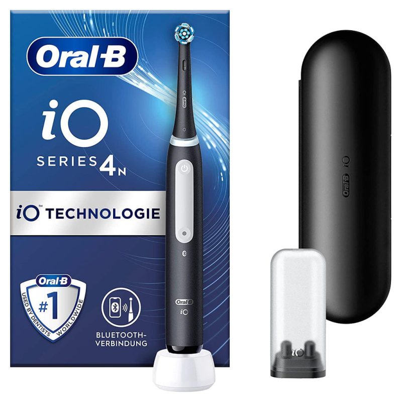 Oral-B iO4 Electric Toothbrush with Revolutionary iO Technology, Black with Travel Case