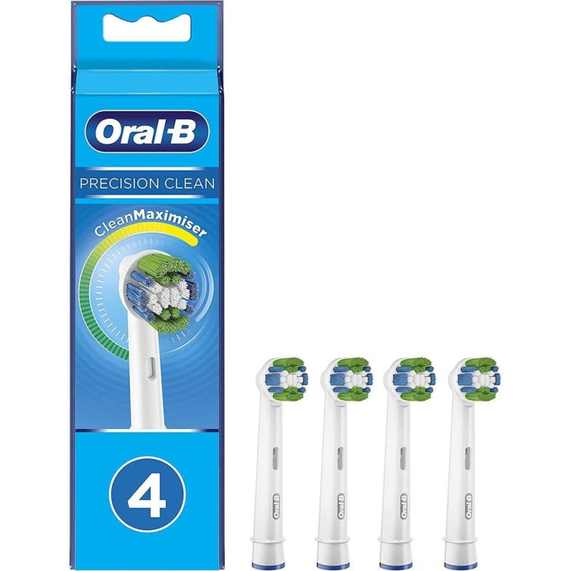 Oral-B Precision Clean 4pk Replacement Brush Heads - Round Brush Head - with CleanMaximiser Technology