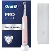 Oral-B Pro 1 Electric Toothbrush With 3D Cleaning, 1 Toothbrush Head & Travel Case, Gum Pressure Control, -Pink