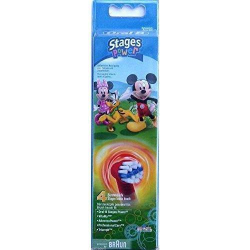 Oral-B Stages Power Kids Replacement Brush Heads - Disney Mickey, Pack of 4