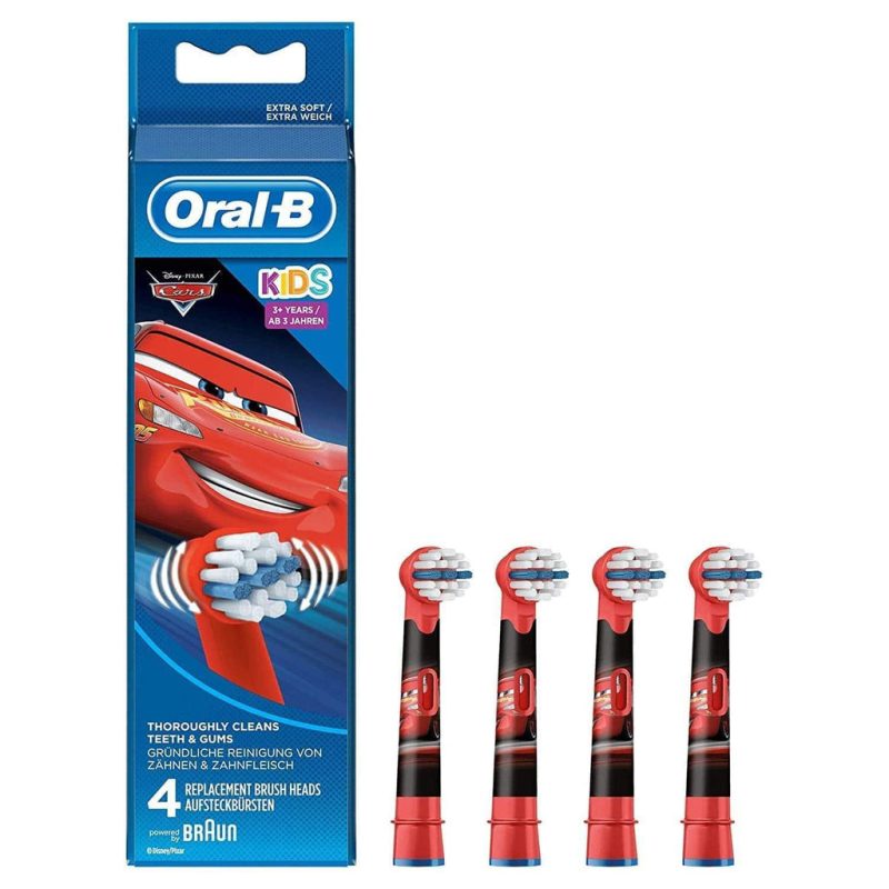Oral-B Stages Power Kids Replacement Toothbrush Heads - Disney Cars, Pack of 4
