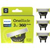 Philips QP430/50 360 OneBlade Razor Replacement Blades - 100% Waterproof - Pack of 3