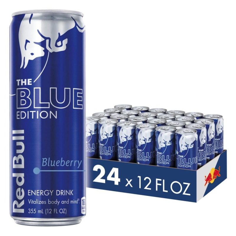 Red Bull, Energy Drink, Blue Edition, Blueberry, 12 Fl.Oz (Pack of 24)