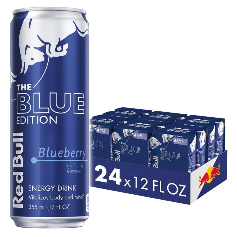 Red Bull Energy Drink, The Blue Edition, 12 Fl oz, 4 Count(Pack of 6)