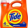 Tide Laundry Detergent Liquid, Original Scent, HE Compatible, 100 Loads, 132 fl oz, Tide Laundry Detergent, Liquid Laundry Detergent