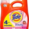 Tide plus Downy Liquid Laundry Detergent Soap, April Fresh Scent, HE Compatible, 94 Loads, 132 fl oz, Tide Laundry Detergent, Liquid Laundry Detergent