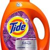 Tide Plus Febreze Freshness HE Turbo Clean Liquid Laundry Detergent, Spring & Renewal Scent, 105 fl oz, 74 loads (Packaging may vary)