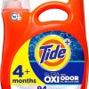 Tide Ultra OXI with Odor Eliminators Liquid Laundry Detergent Soap, HE Compatible, 94 Loads, 132 fl oz, Tide Laundry Detergent, Liquid Laundry Detergent