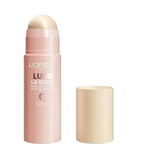 L'Oreal Paris True Match Lumi Le Glow Highlighter Stick, Luminous, Satin, Glowy Highlighter for Face and Body, 635 Golden Couture, 0.25 Oz