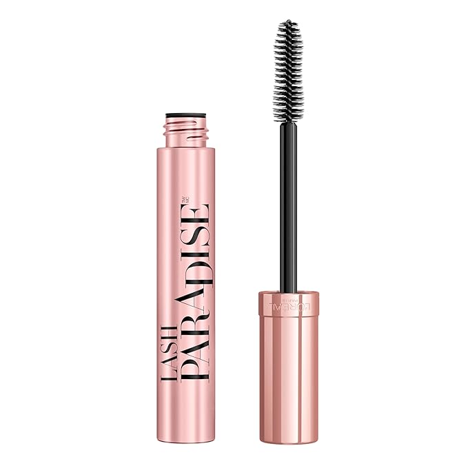 L'Oreal Paris Voluminous Makeup Lash Paradise Mascara, Voluptuous Volume, Intense Length, Feathery Soft Full Lashes, No Flaking, No Smudging, No Clumping, Blackest Black, 0.25 Fl Oz