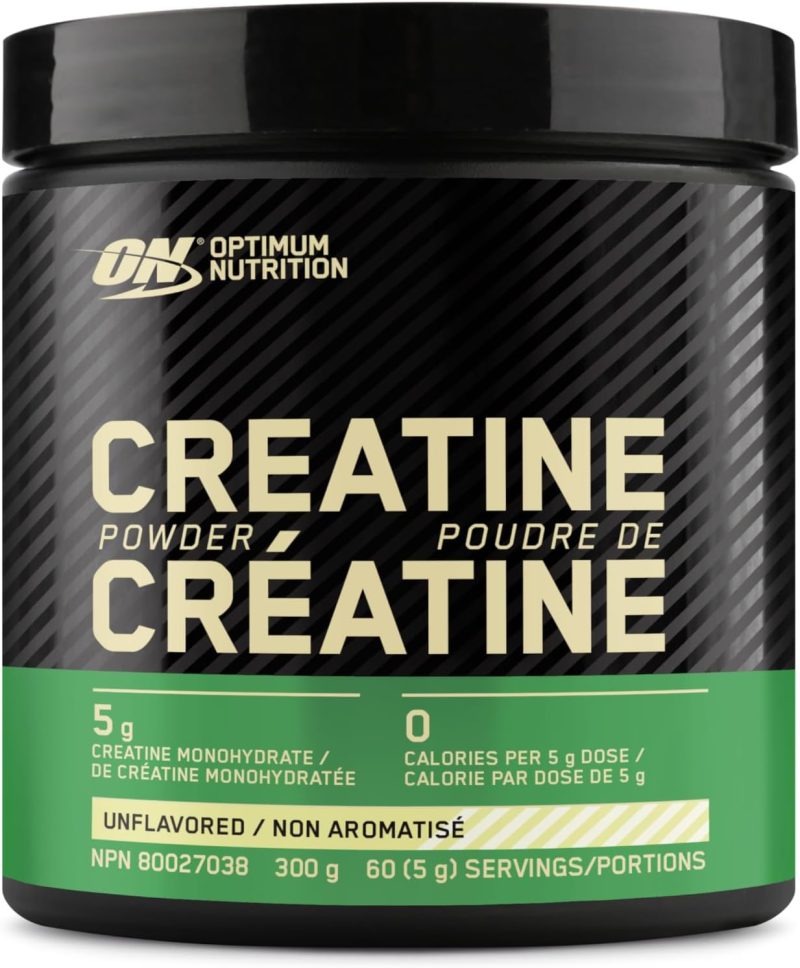Optimum Nutrition 100% Pure Creatine Monohydrate Micronized Powder, Unflavored, 300g - 60 servings