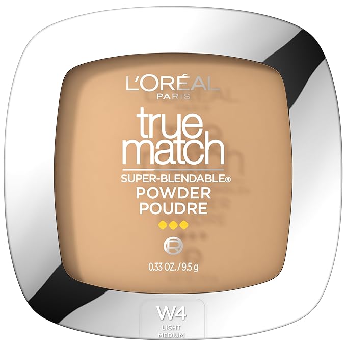 Roll over image to zoom in L'Oreal Paris True Match Super Blendable Oil Free Foundation Powder, W4 Light Medium, 0.33 oz