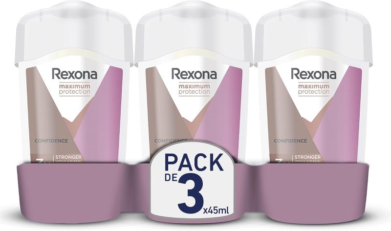 Rexona Confidence 96H Anti-Perspirant Deodorant Stick 45 ml - Pack of 3