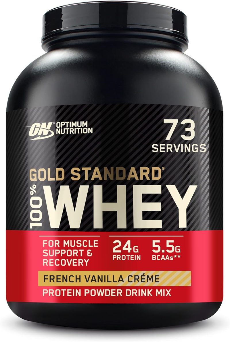 Optimum Nutrition Gold Standard 100% Whey Protein Powder, 2.270g - French Vanilla - 73 servings