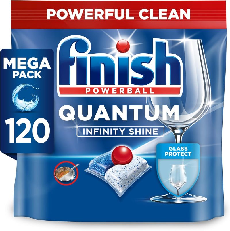 Finish Quantum Infinity Shine Dishwasher Tablets Bulk | Scent: Fresh | Size: 120 Dishwasher Tabs | For Sparkling Clean