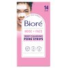 Bioré Nose+Face Blackhead Remover Strips, Deep Cleansing Strips for Nose, Chin, or Forehead, Instant Blackhead Removal and Pore Unclogging, Oil-free, Non-Comedogenic Use, 14 Count
