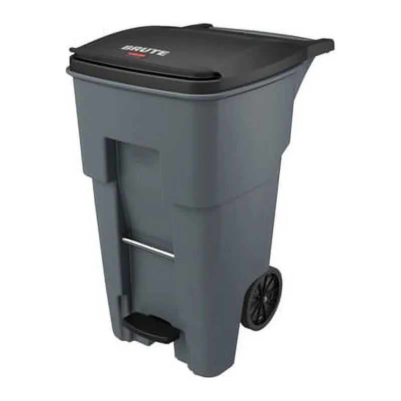 Rubbermaid Commercial 1971968 65 Gallon BRUTE Step-On Rollout Container