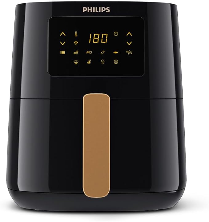 Philips Airfryer 5000 Connected Series - Healthy, Versatile Cooking with Rapid Air Technology, 13 Preparation Modes, Touch Screen, 4.1 L Capacity, Perfect for Families (HD9255/80)