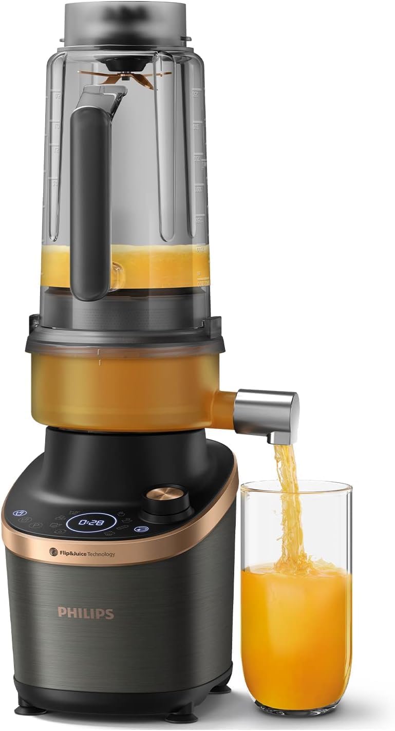 Philips Flip&Juice 7000 Series High Performance Mixer with Juicer Module, Flip & Juice Technology, ProBlend Ultra, HomeID App, 8 Quick Selection Programs, Quick Cleaning Function (HR3770/10)