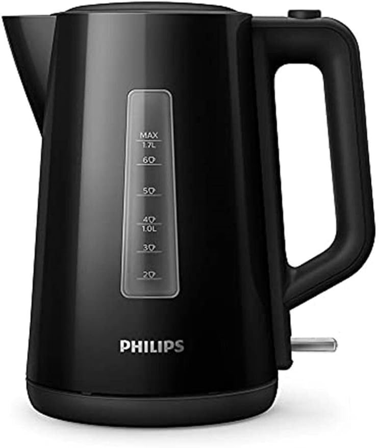 Philips Kettle - 1.7 L Capacity with Control Indicator, Pirouette Base, Black (HD9318/20)